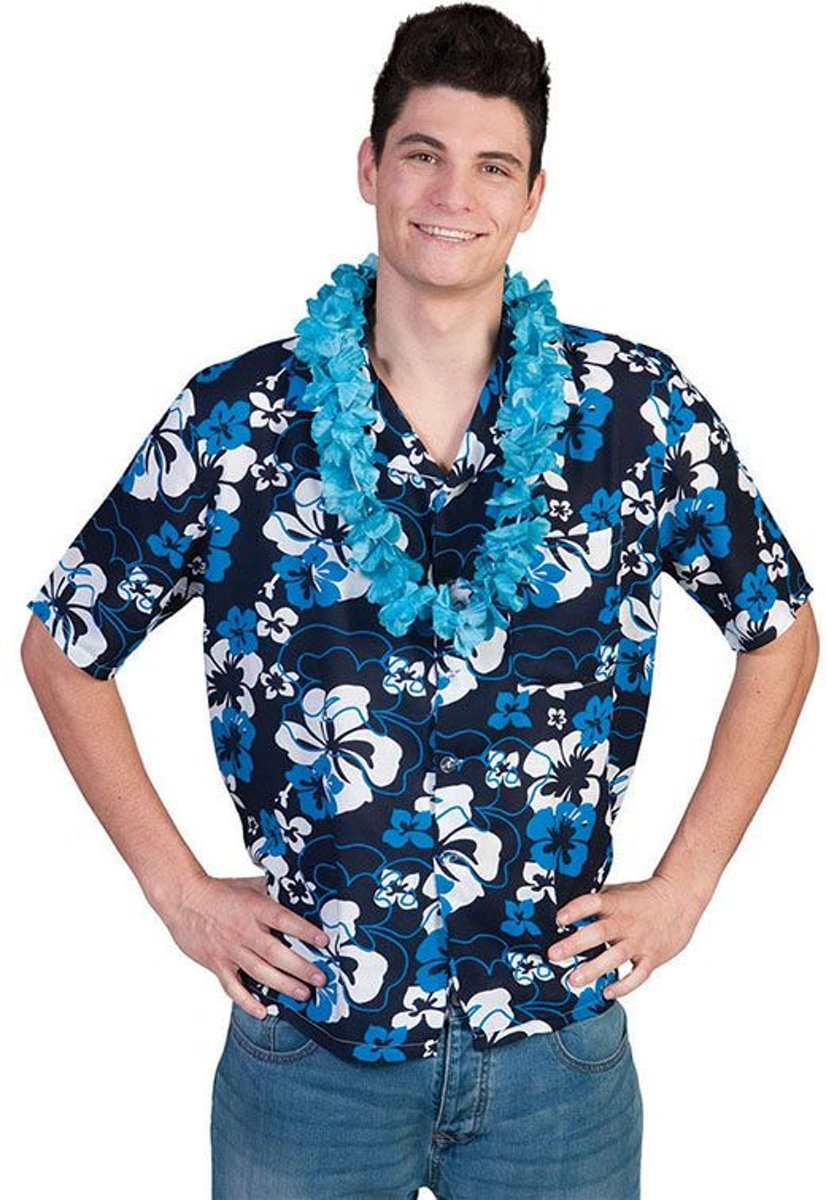 Hawaii & Carribean & Tropisch Kostuum | Flower Power Hawaii Hemd | Maat 52-54 | Carnaval kostuum | Verkleedkleding